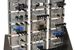 Hydraulic training panel, BHI4, components rack, manufactured by ID system in France